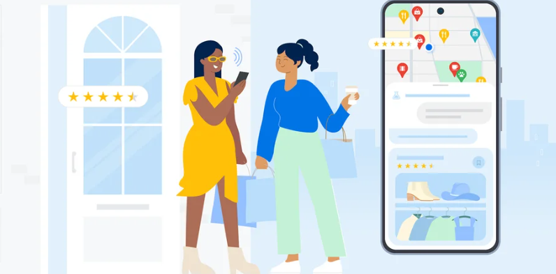 Voyageurs utilisant Google Maps et l’intelligence artificielle pour découvrir une destination